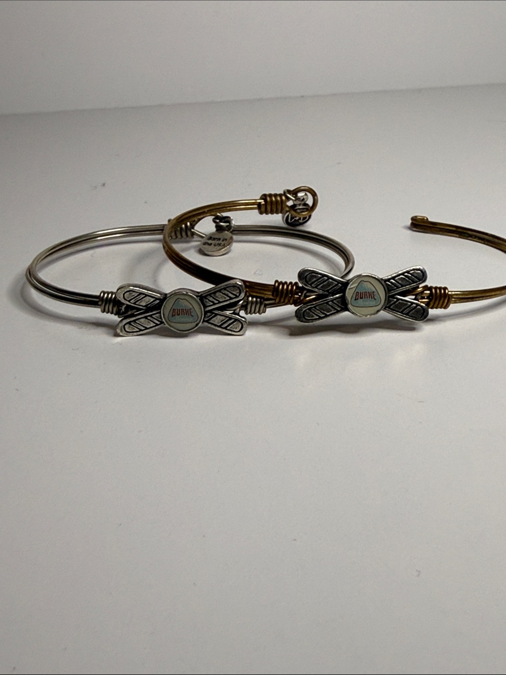 Luca and Dani Silver and Gold Accent Bangle Set